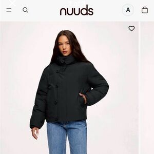 Nuuds Women's Sleek Black Puffer Coat